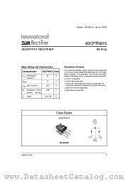 80CPTN015 datasheet pdf International Rectifier