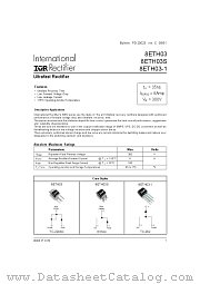 8ETH03 datasheet pdf International Rectifier