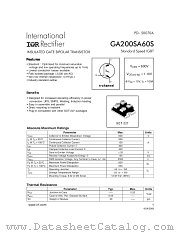GA200SA60S datasheet pdf International Rectifier