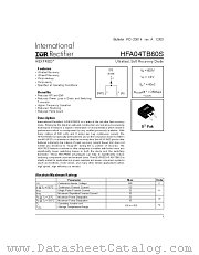 HFA04TB60STRR datasheet pdf International Rectifier