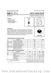 HFA140NH60R datasheet pdf International Rectifier