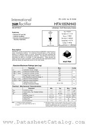 HFA180NH40 datasheet pdf International Rectifier