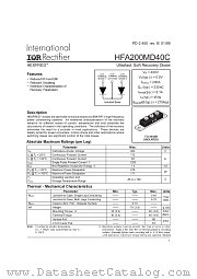 HFA200MD40C datasheet pdf International Rectifier