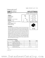 HFA25TB60STRL datasheet pdf International Rectifier