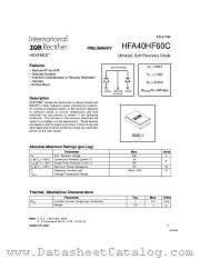HFA40HF60C datasheet pdf International Rectifier