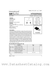 HFA50PA60C datasheet pdf International Rectifier