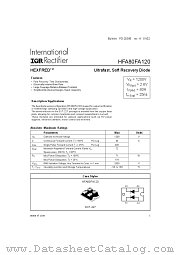 HFA80FA120 datasheet pdf International Rectifier