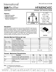 HFA80NC40C datasheet pdf International Rectifier