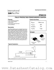 IPS021 datasheet pdf International Rectifier
