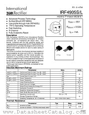 IRF4905STRL-111 datasheet pdf International Rectifier