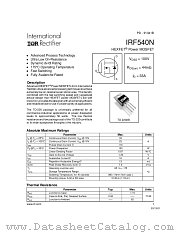 IRF540NPBF datasheet pdf International Rectifier