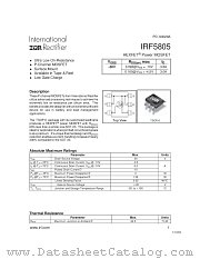 IRF5805 datasheet pdf International Rectifier