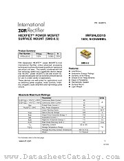 IRF5NJ3315 datasheet pdf International Rectifier