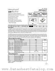 IRF6607 datasheet pdf International Rectifier