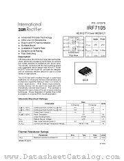 IRF7105 datasheet pdf International Rectifier