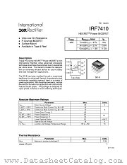 IRF7410TR datasheet pdf International Rectifier