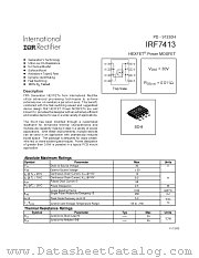 IRF7413 datasheet pdf International Rectifier