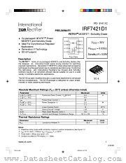 IRF7421D1 datasheet pdf International Rectifier