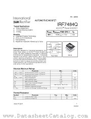 IRF7484Q datasheet pdf International Rectifier