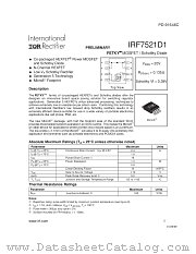 IRF7521D1 datasheet pdf International Rectifier