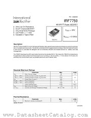 IRF7750 datasheet pdf International Rectifier