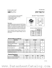 IRF7807V datasheet pdf International Rectifier