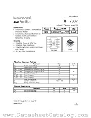 IRF7832 datasheet pdf International Rectifier