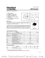 IRF9540S datasheet pdf International Rectifier