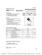 IRFBA22N50A datasheet pdf International Rectifier
