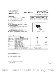 IRFBC30A datasheet pdf International Rectifier