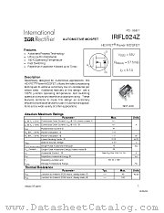 IRFL024Z datasheet pdf International Rectifier