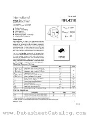 IRFL4310TR datasheet pdf International Rectifier