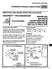 JANTX2N7218 datasheet pdf International Rectifier