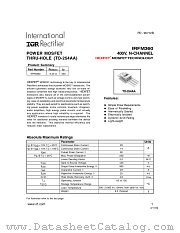 IRFM360 datasheet pdf International Rectifier