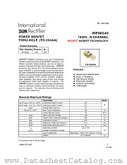 IRFMG40 datasheet pdf International Rectifier