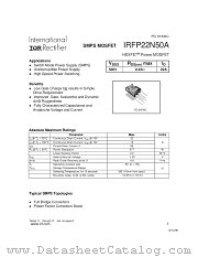 IRFP22N50APBF datasheet pdf International Rectifier