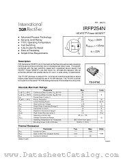 IRFP254N datasheet pdf International Rectifier