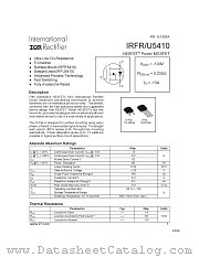 IRFR5410TRR datasheet pdf International Rectifier