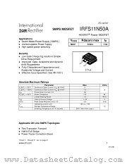 IRFS11N50A datasheet pdf International Rectifier