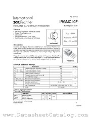IRGMC40F datasheet pdf International Rectifier