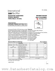 IRHM57264SE datasheet pdf International Rectifier
