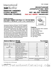 JANSR2N7392 datasheet pdf International Rectifier