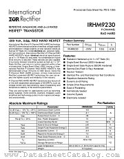 IRHM9230 datasheet pdf International Rectifier