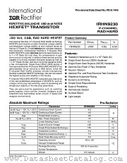 IRHN93230 datasheet pdf International Rectifier