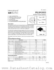 IRLBA3803-P datasheet pdf International Rectifier
