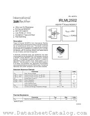 IRLML2502PBF datasheet pdf International Rectifier
