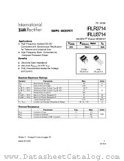 IRLU3714 datasheet pdf International Rectifier