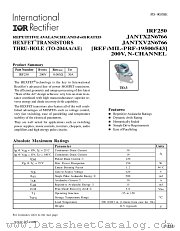 JANTX2N6766 datasheet pdf International Rectifier