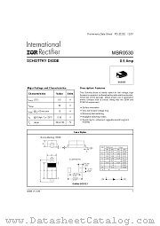 MBR0530 datasheet pdf International Rectifier