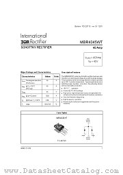 MBR4045WT datasheet pdf International Rectifier
